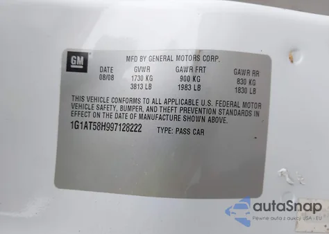 2009 Chevrolet Cobalt Lt from USA, damaged, VIN 1G1AT58H997128222